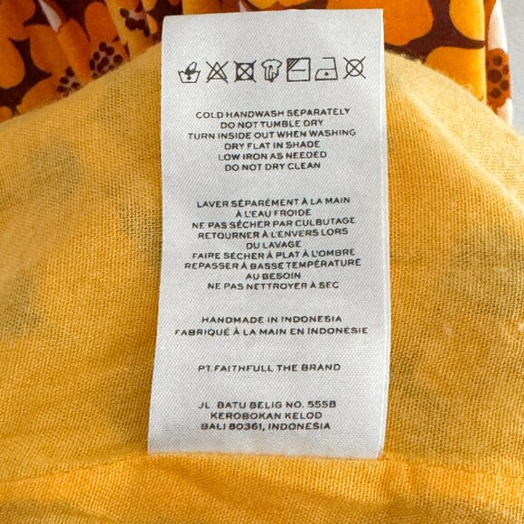 Revolve Faithfull the Brand Khalani Midi Dress Li Reni Floral Yellow Size 4 - Picture 7 of 10